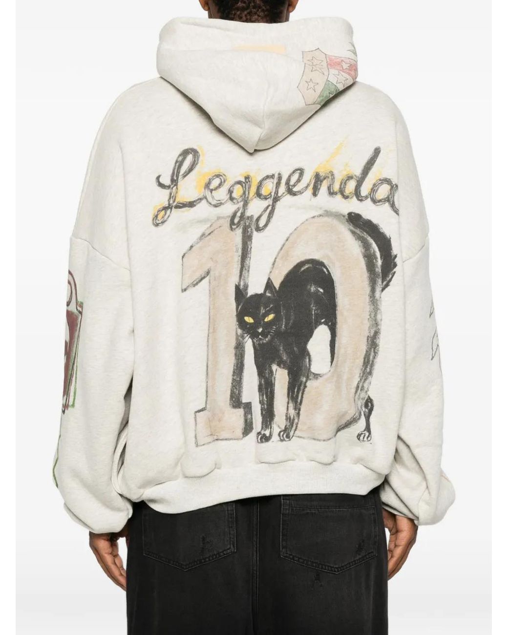 PDF White Hoodie À Imprimé Graphique for men