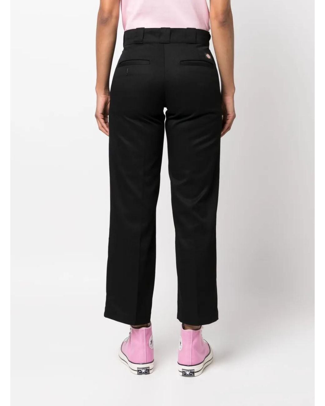 Dickies Black Straight-Leg Cropped Trousers