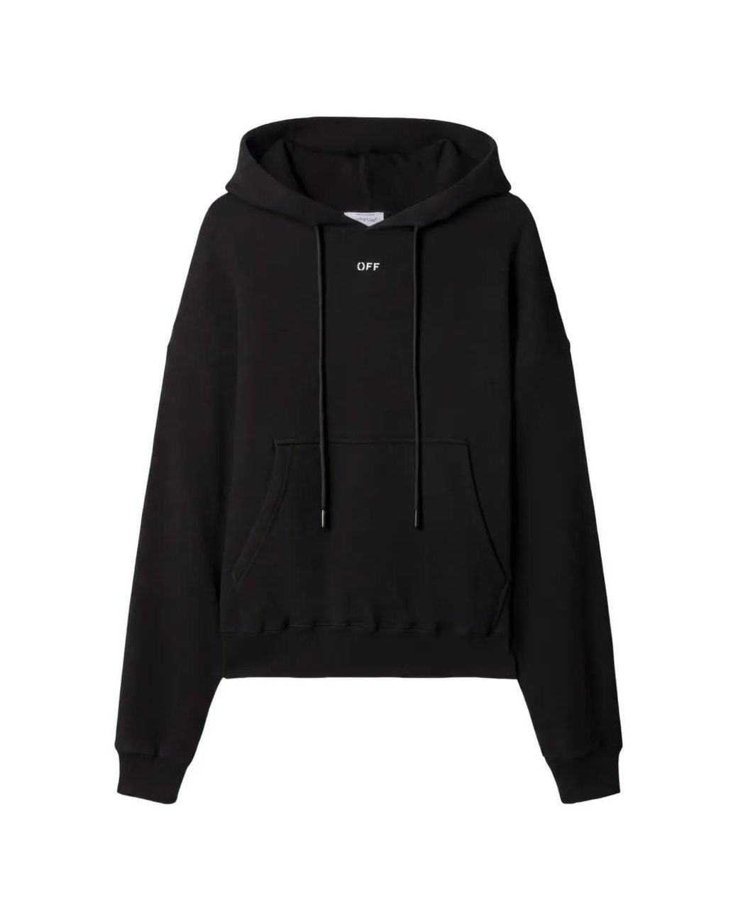 Off-White c/o Virgil Abloh Black Kangaroo-Pocket Hoodie for men