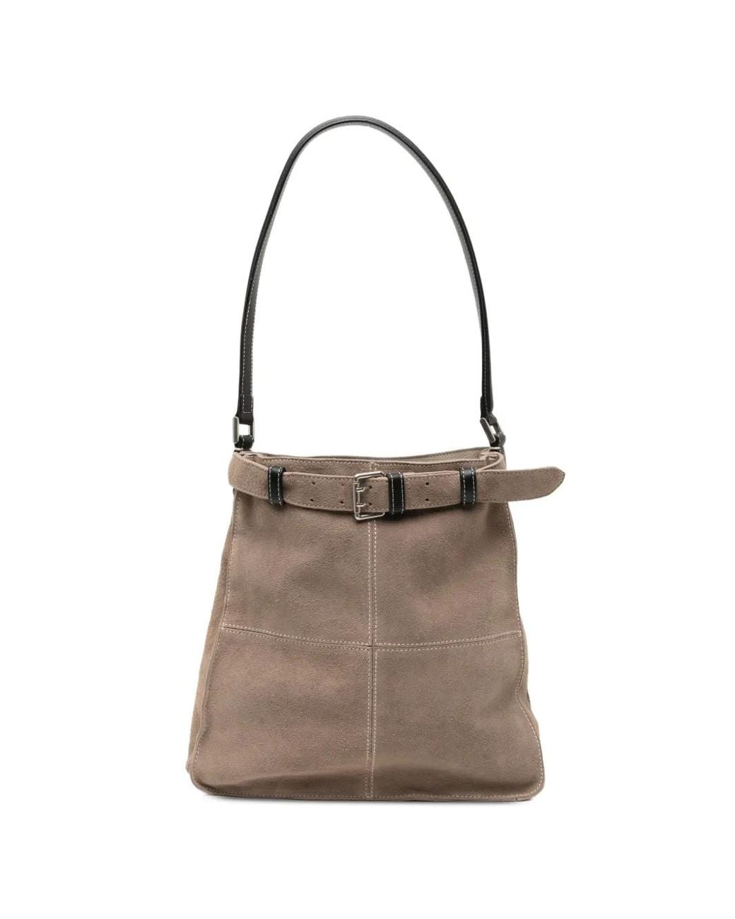 CROQUIS Natural Suede-Finish Buckled Shoulder Bag for men