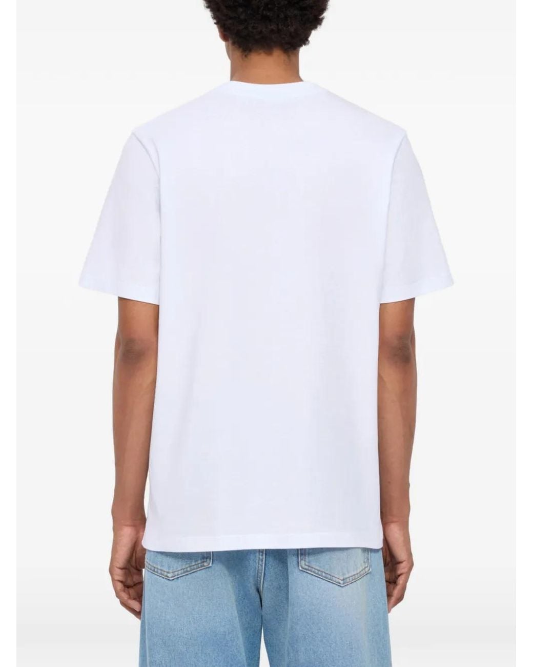 MSGM White T-Shirt À Col Rond for men