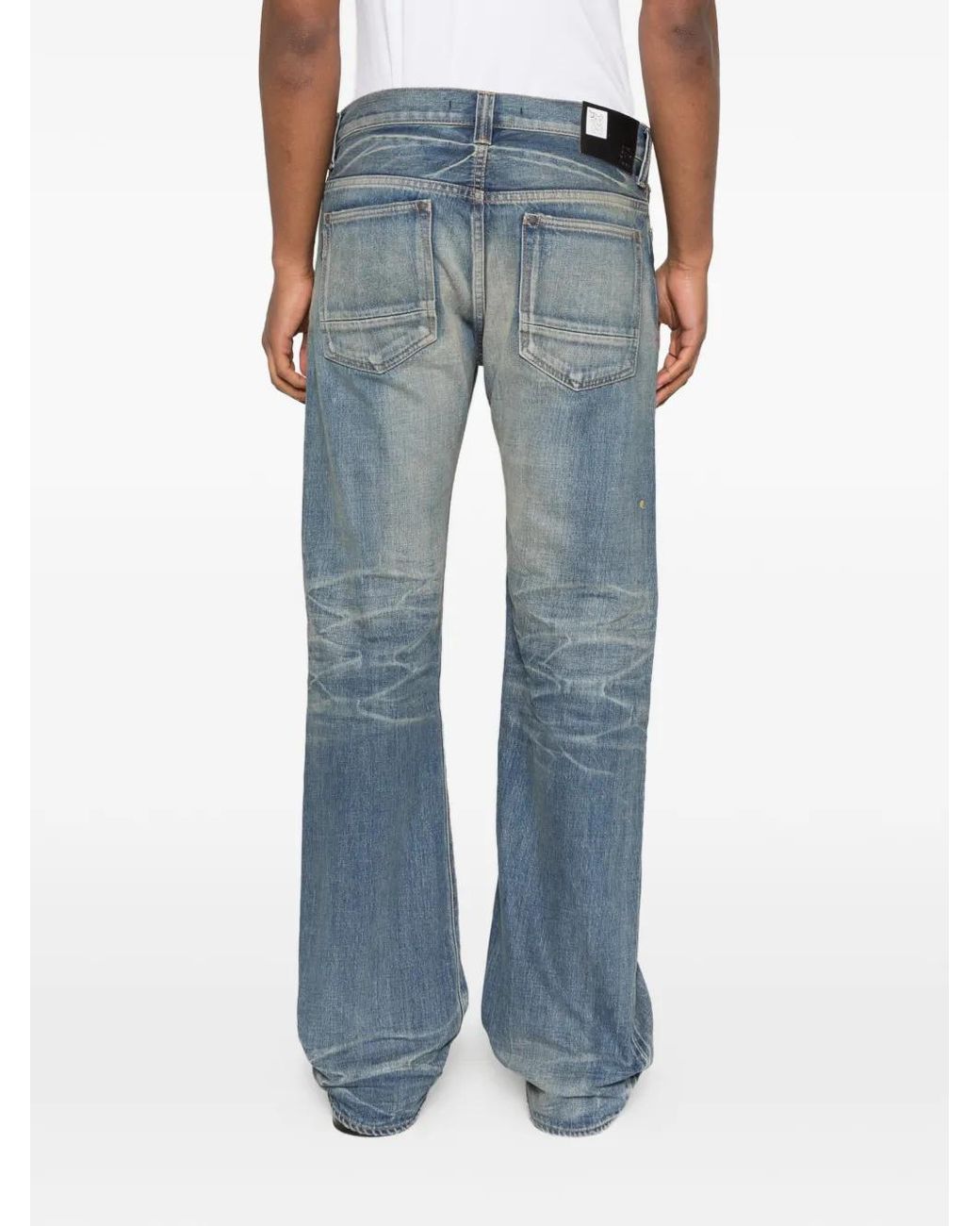 Mastercraft Union Blue Gerade Jeans Mit Logo-Patch