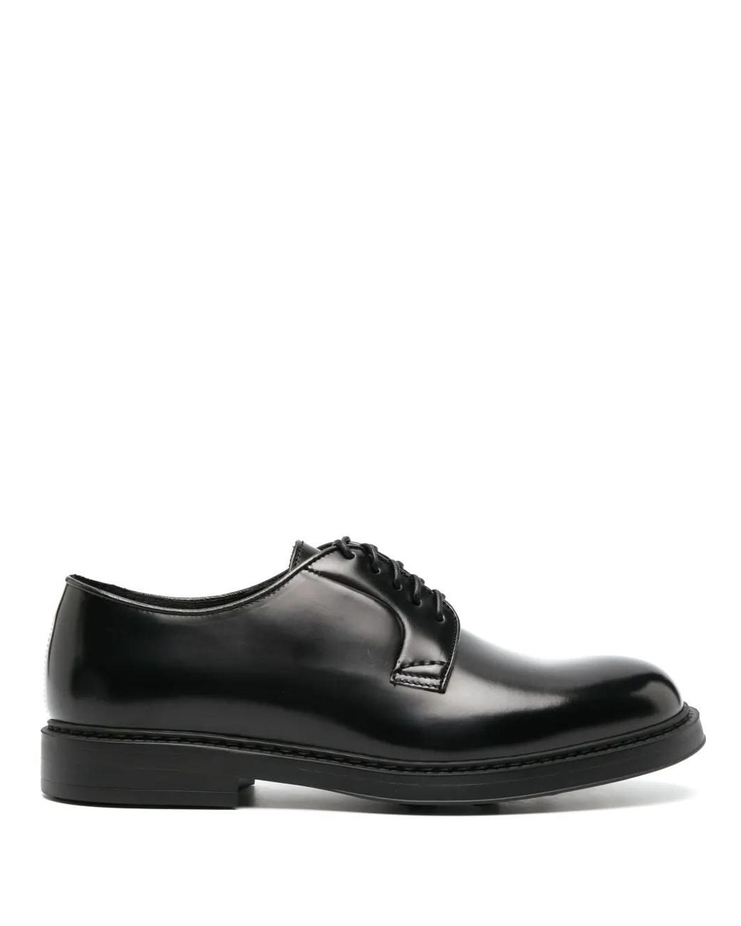 Derby Con Lacci di Doucal's in Black da Uomo