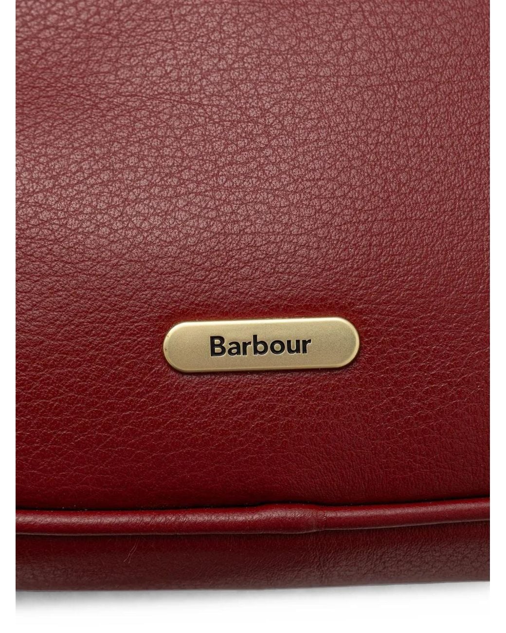 Barbour Red Mini Daphne Grained Leather Shoulder Bag