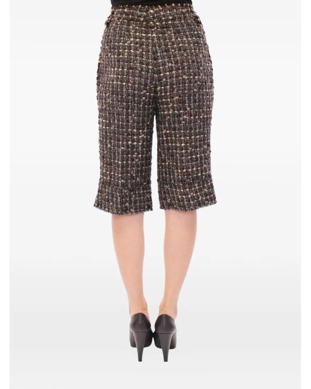 Dolce & Gabbana Black Tweed Shorts