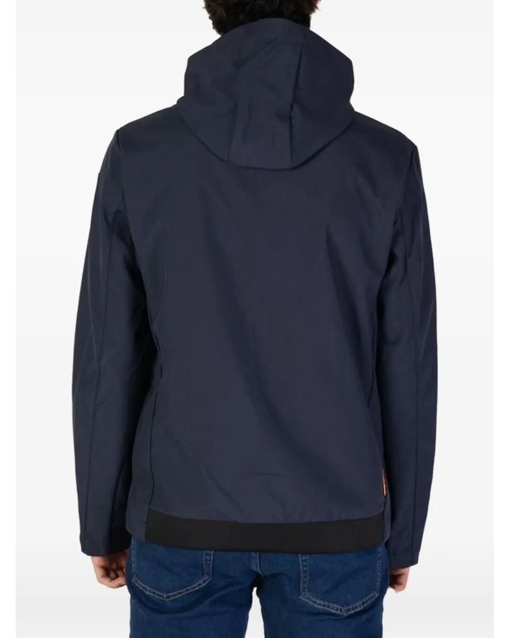 Giacca Softshell Con Cappuccio di Suns in Blue da Uomo
