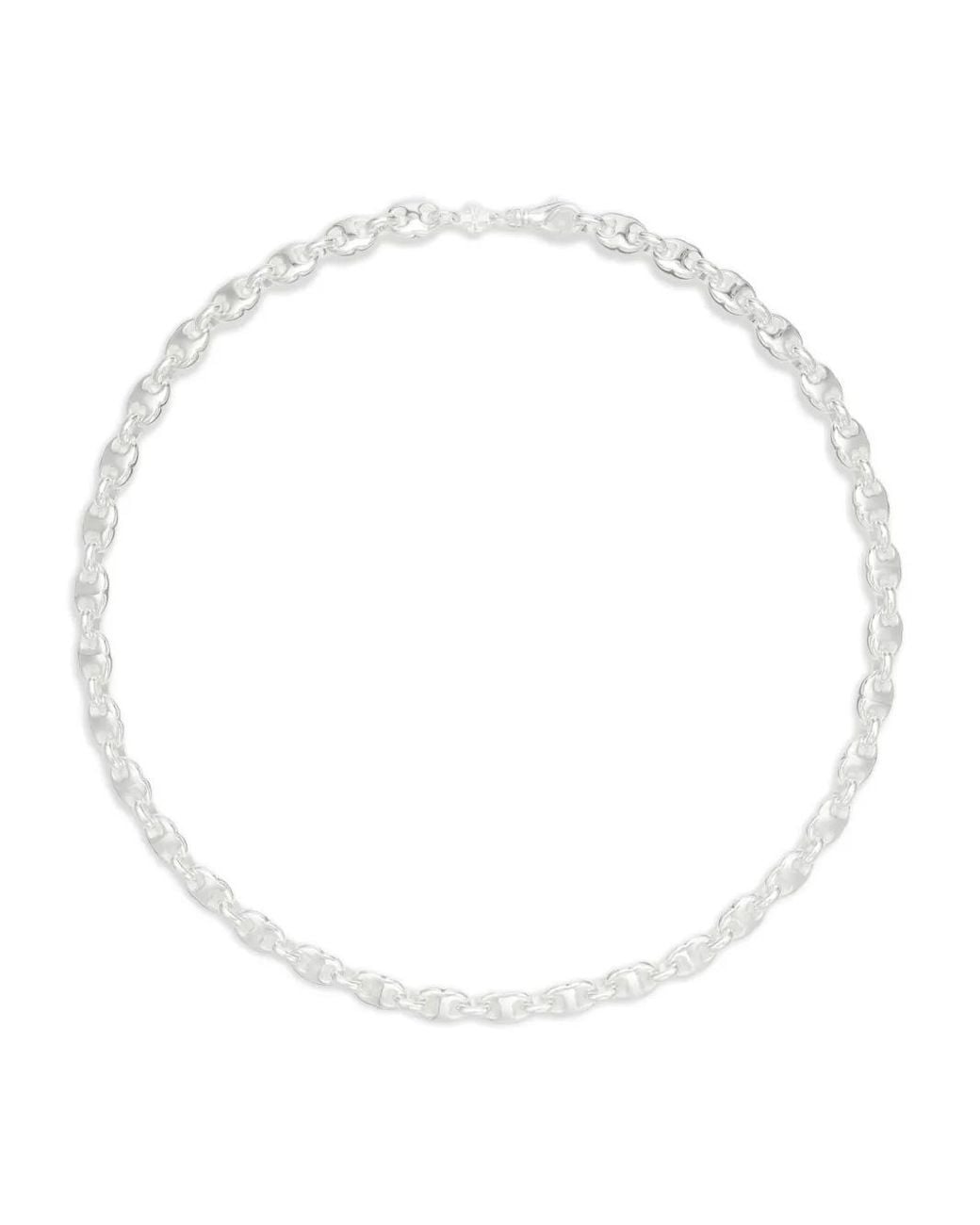 Tory Burch White Gemini Chain Necklace