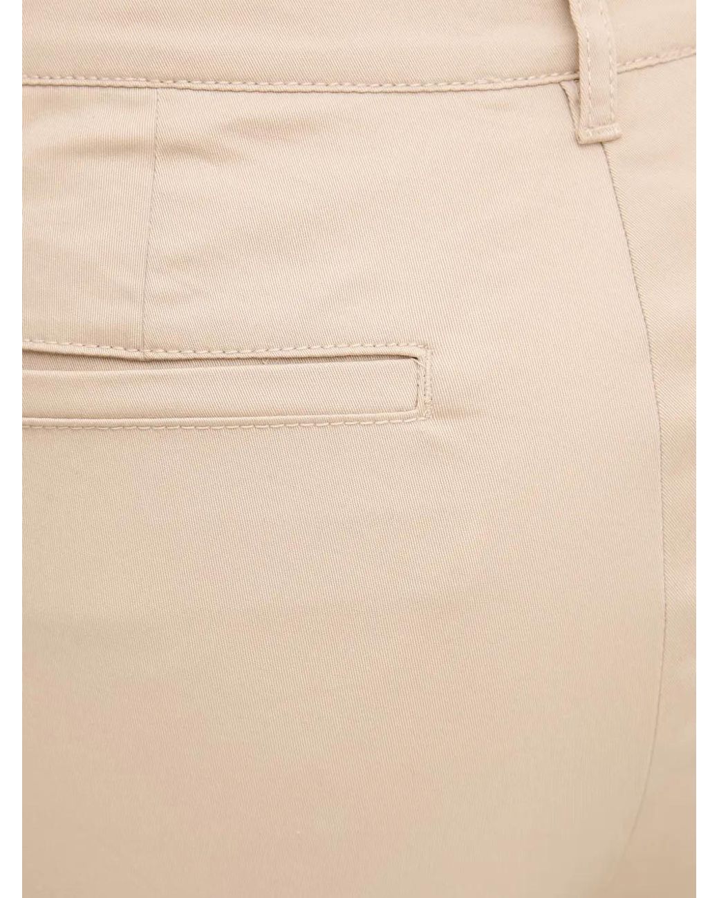 Sisley Natural Pantalon Court À Ourlet Retroussé