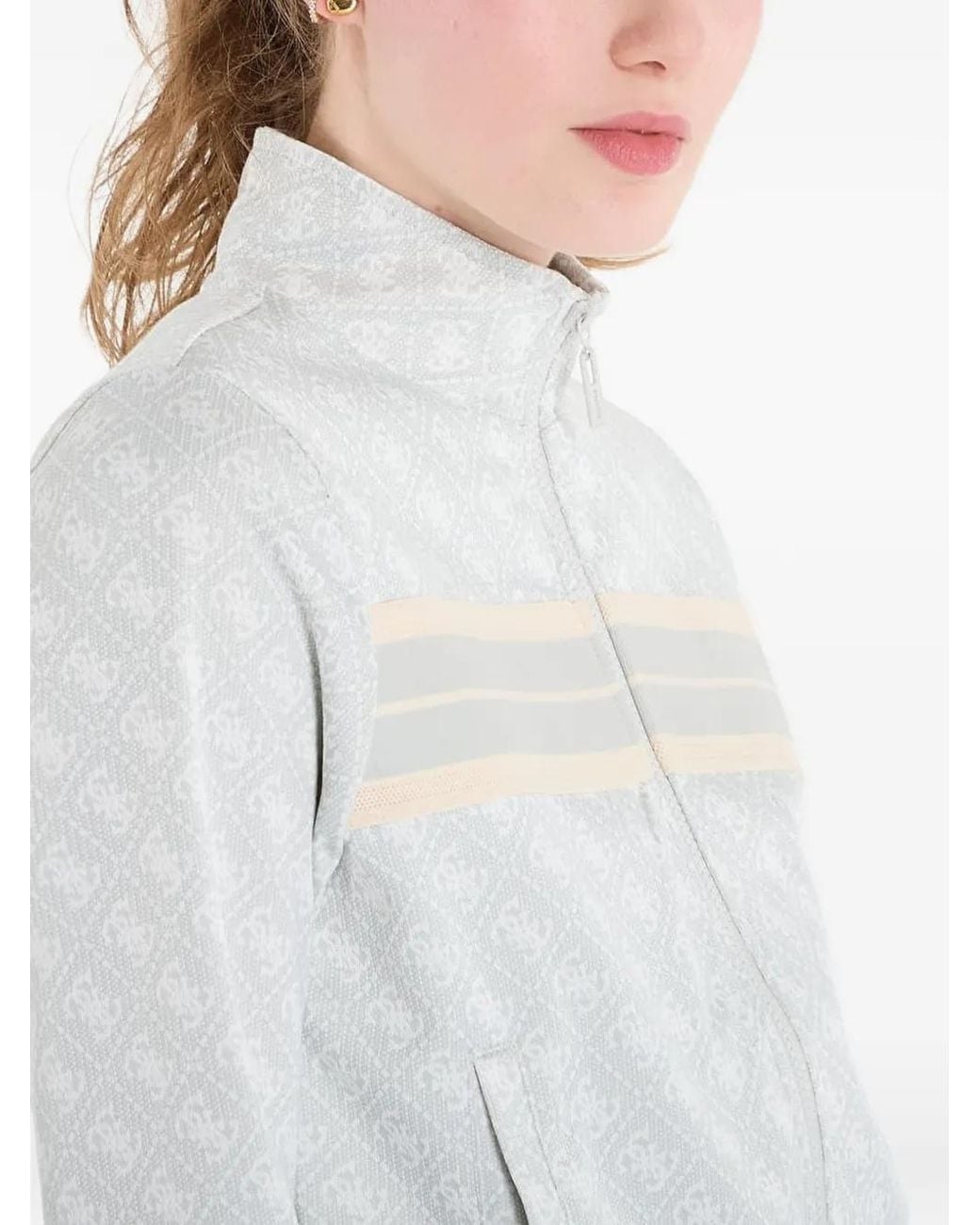 Guess White 4G Logo Sweatshirt