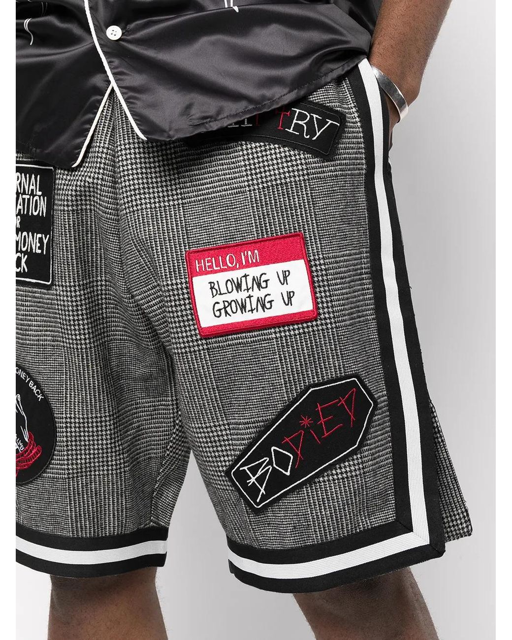 Haculla Black Eternal Salvation Basketball Shorts for men