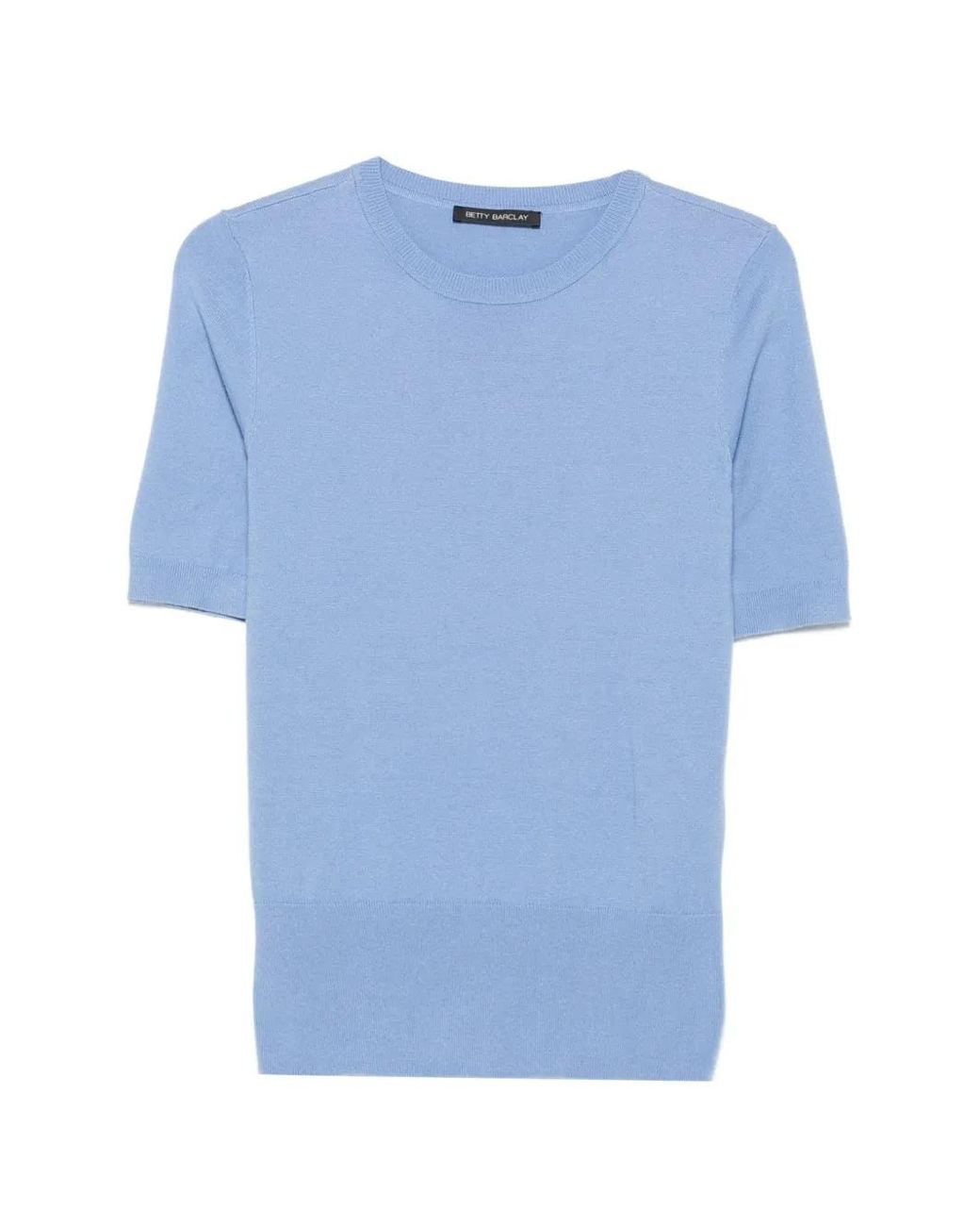Betty Barclay Blue Short-Sleeve Crew-Neck T-Shirt