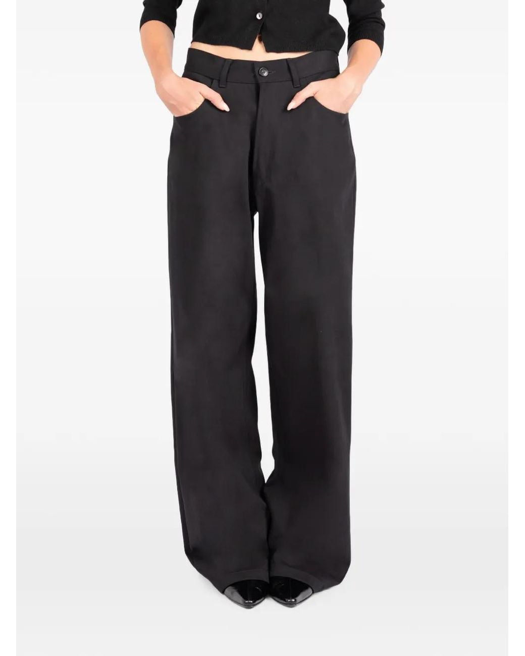 Societe Anonyme Black Cross Wide-Leg Trousers