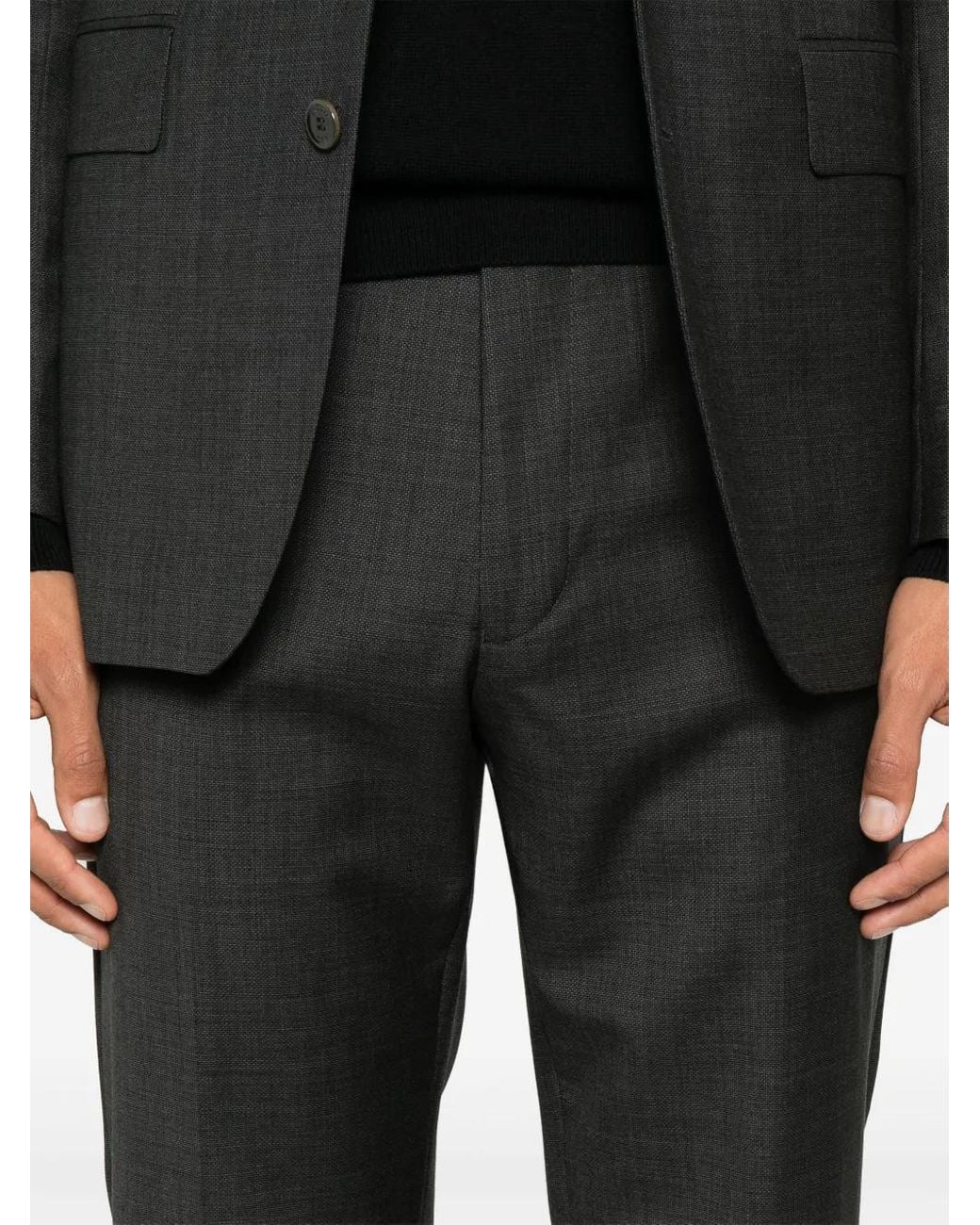 Fursac Black Virgin-Wool Suit for men