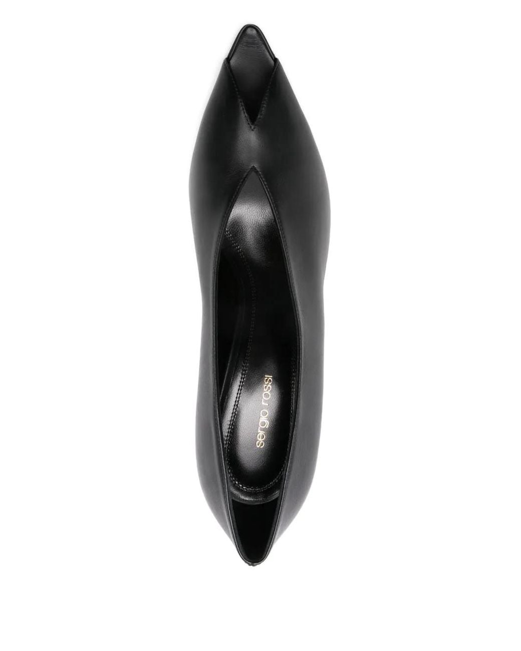 Sergio Rossi Black Leather Heeled Pumps