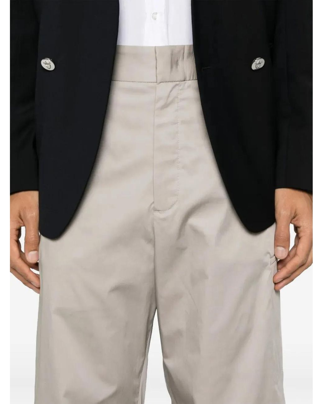 Fendi Natural Ff Logo Trousers for men