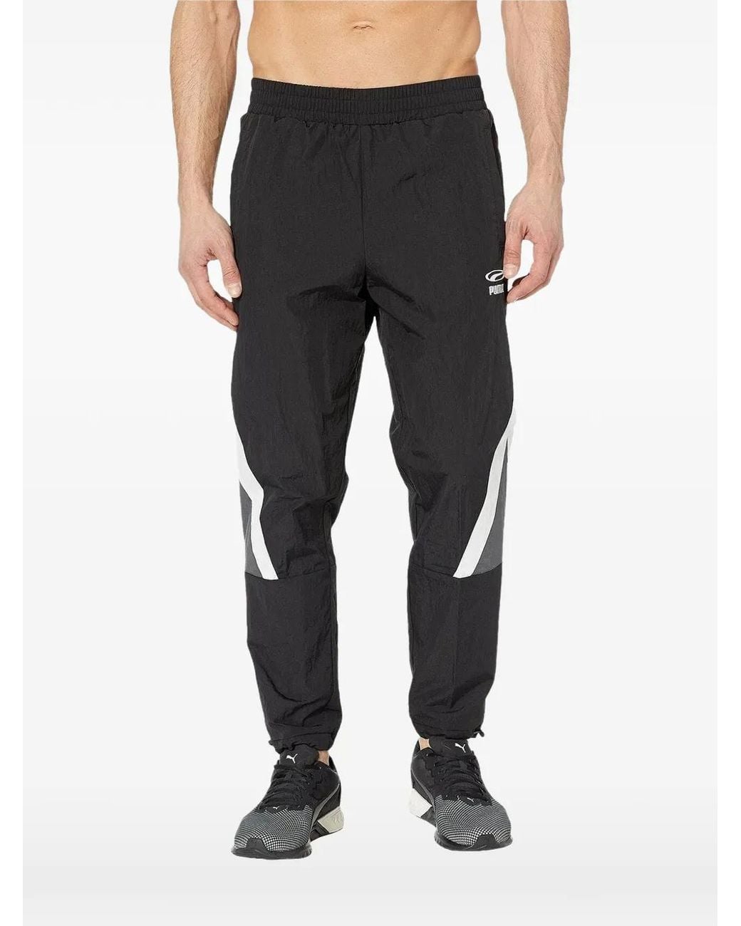PUMA Black 90S Retro Woven Trousers for men