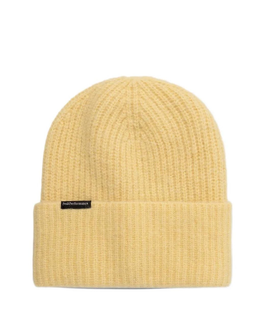 Peak Performance Natural Ribbed-Knit Beanie Hat
