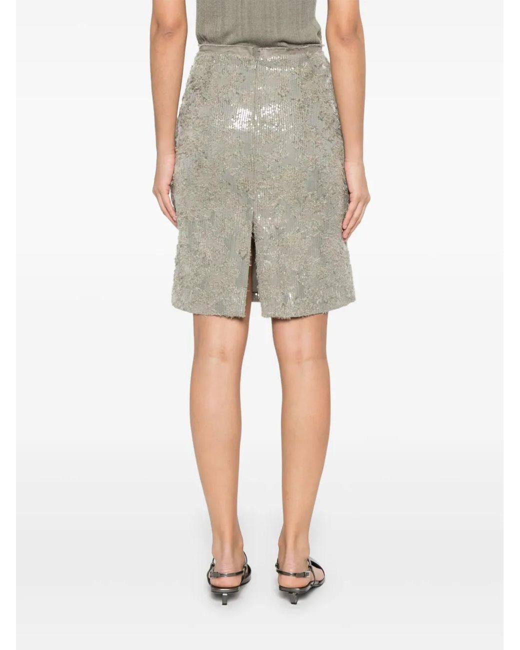 Dorothee Schumacher Gray Sequinned Mini Skirt