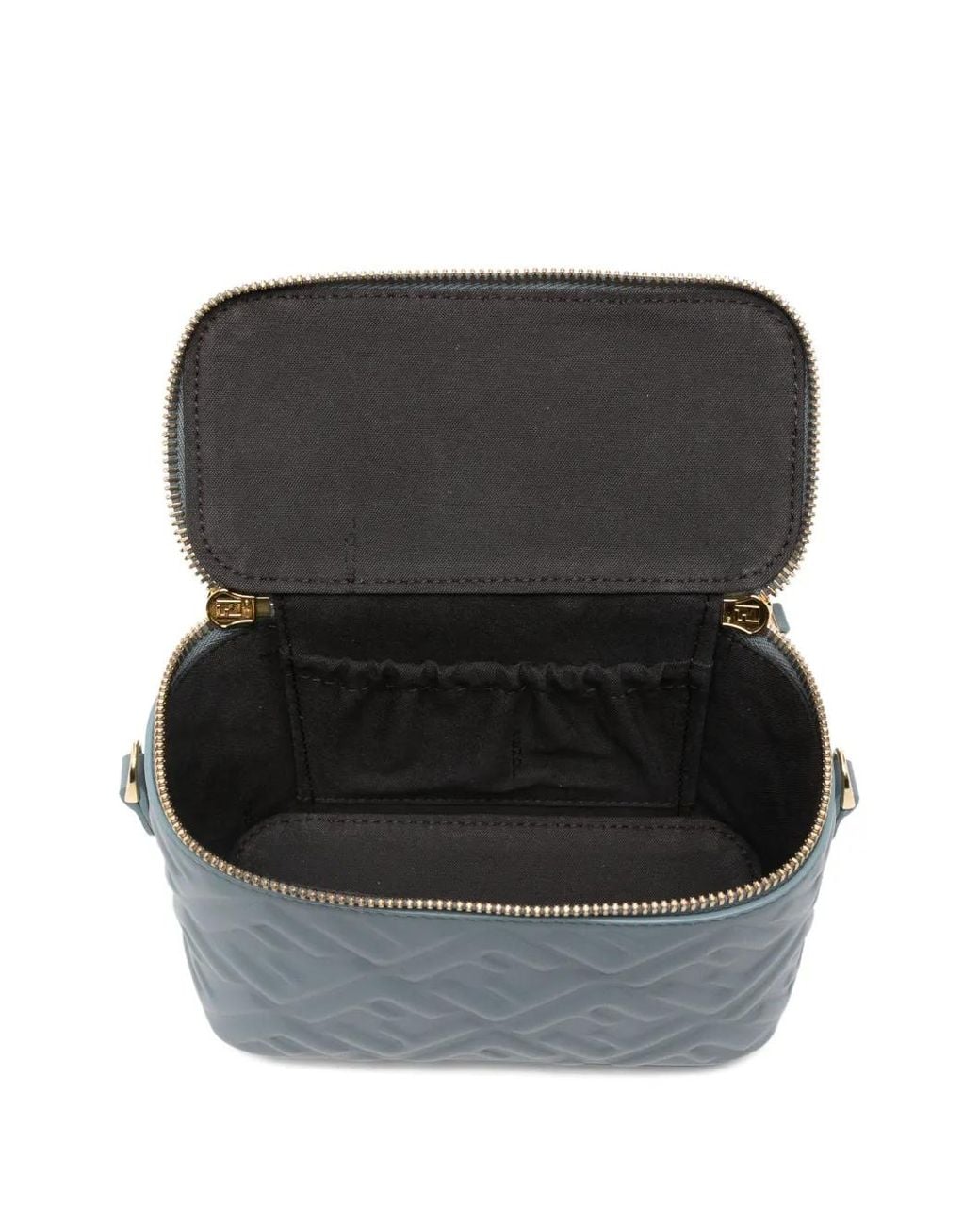 Bolso Vanity mini con logo FF Fendi de color Blue