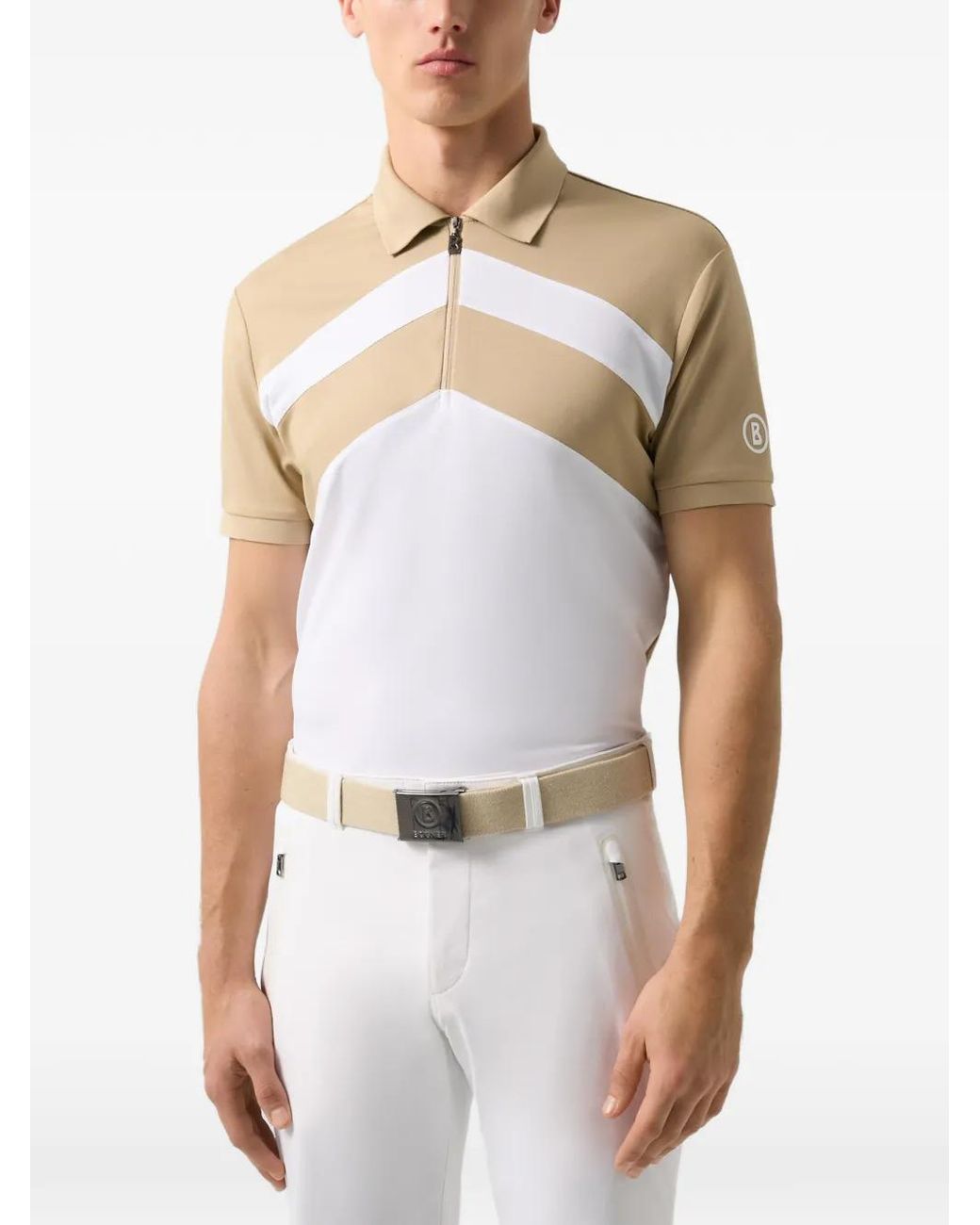 Bogner White Cuno Colour-Block Polo Shirt for men