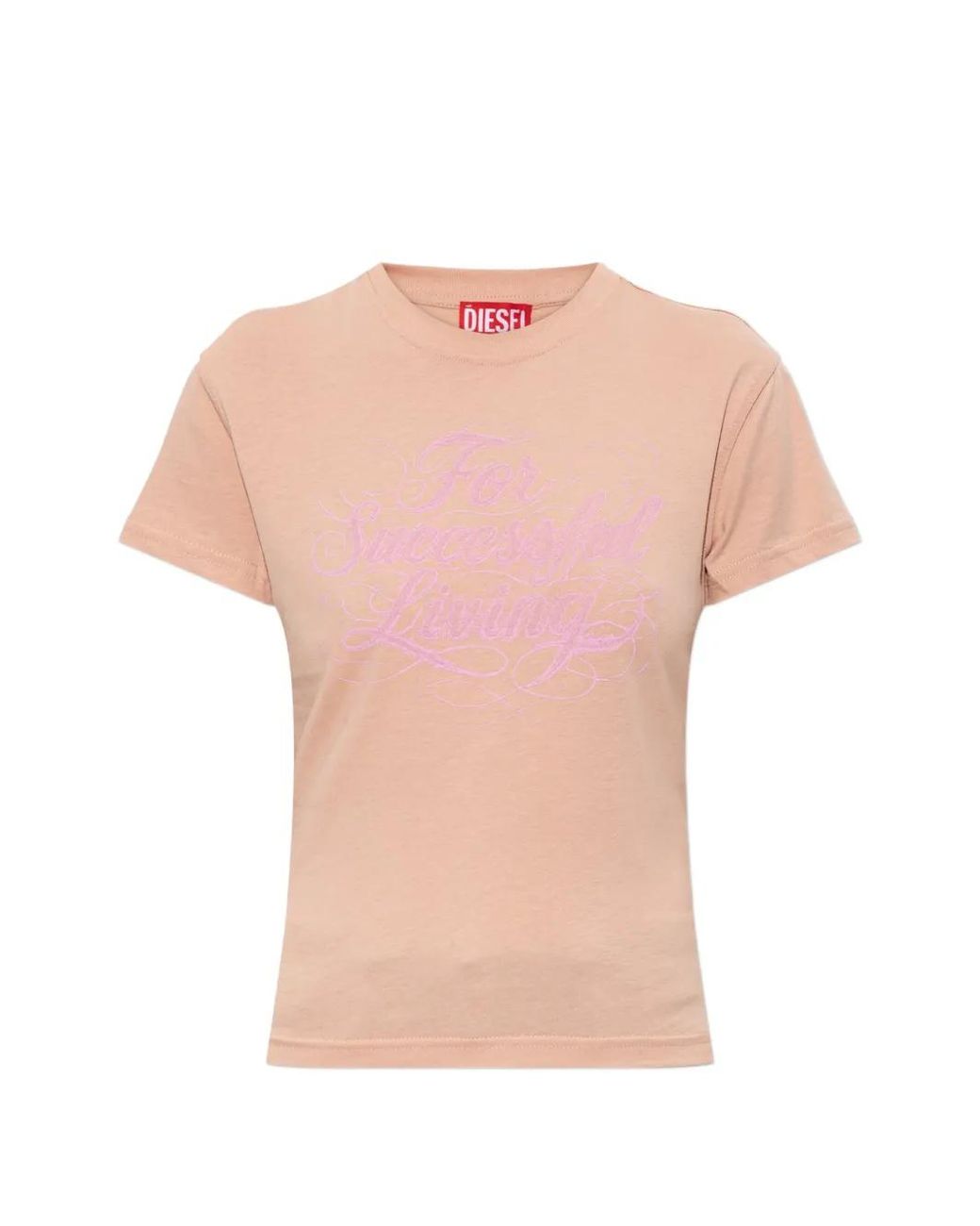 DIESEL Pink Logo-Print Short-Sleeve T-Shirt