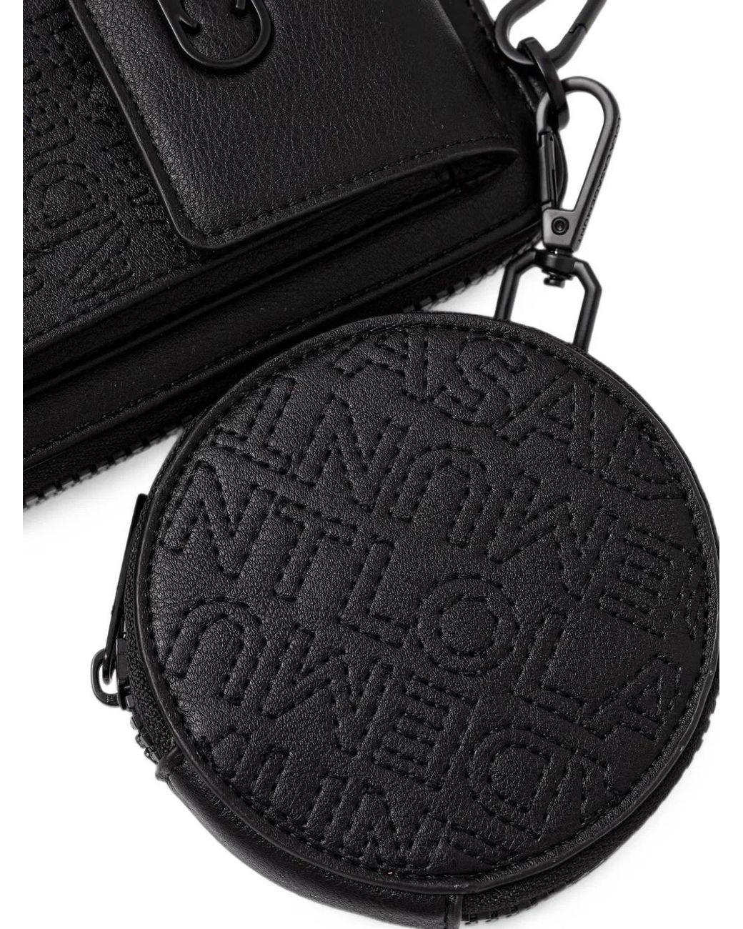 Borsa Mini Con Zip E Logo di Lola Casademunt in Black