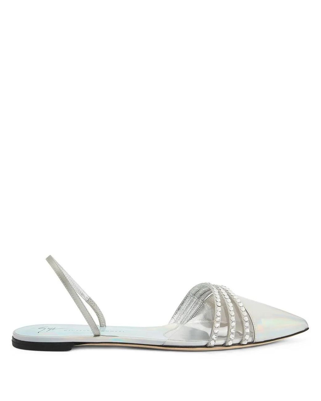 Giuseppe Zanotti White Claralie Slingback-Sandalen