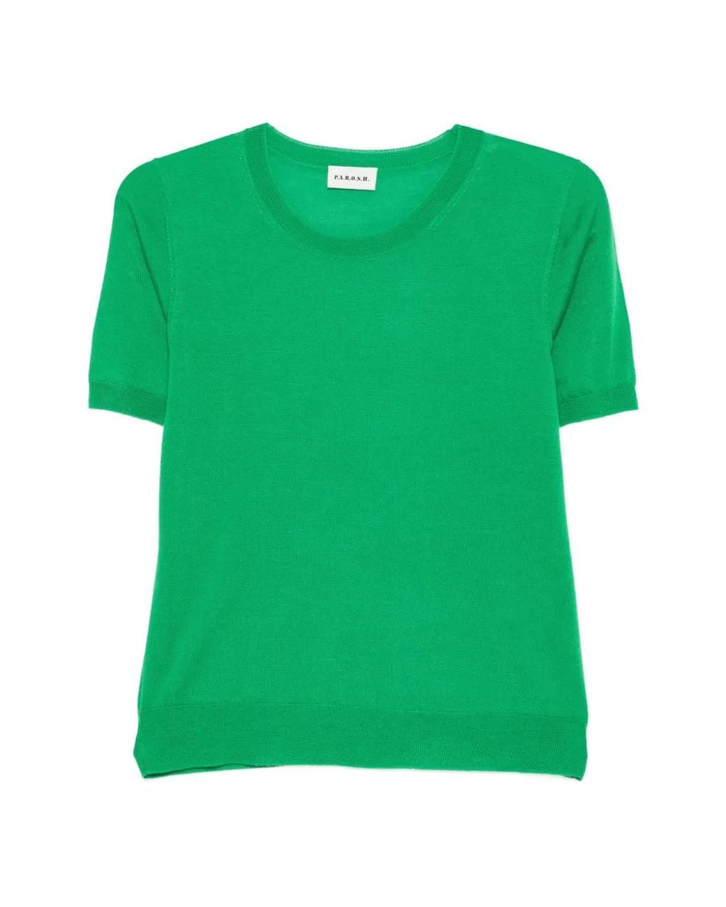 P.A.R.O.S.H. Green Round-Neck T-Shirt
