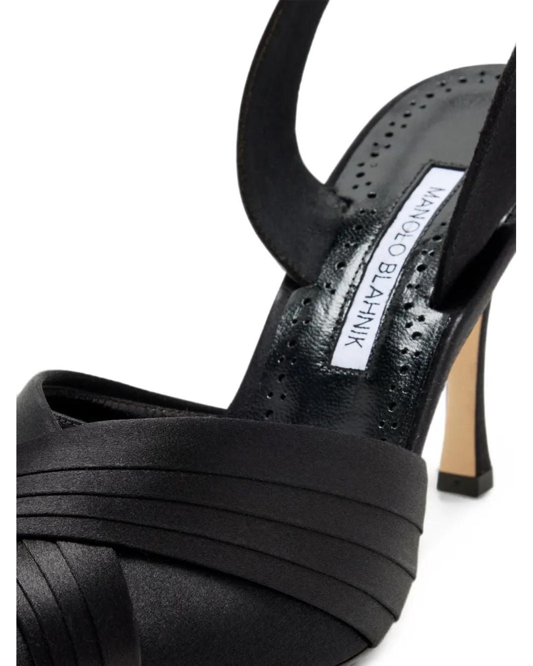 Manolo Blahnik Black Escarpins Vieraslipla À Bride Arrière
