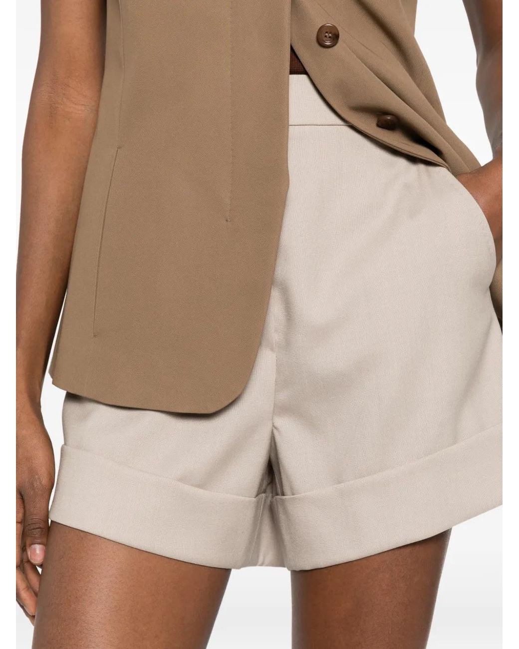 Max Mara Natural Wool Shorts