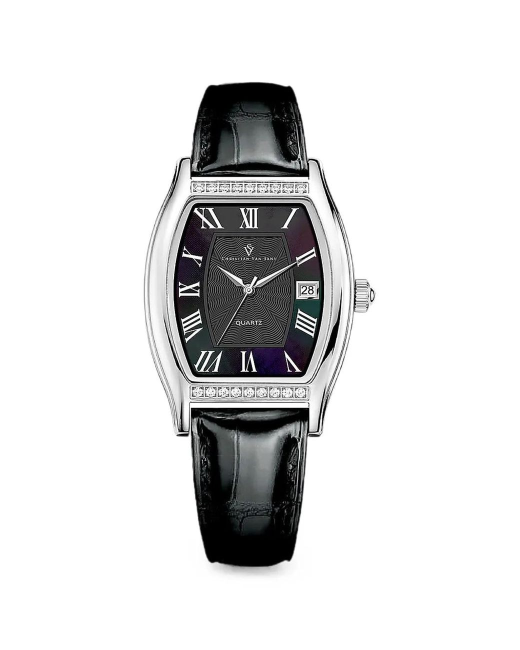 Christian Van Sant Black Gemma 34Mm Watch