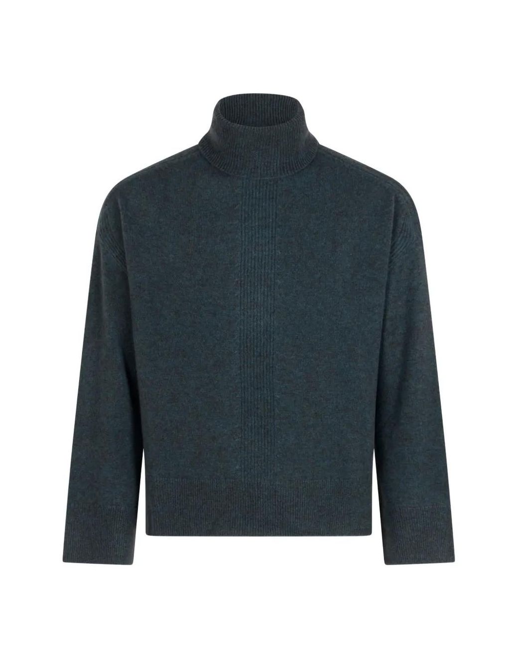 Emporio Armani Blue Ribbed Roll-Neck Sweater for men