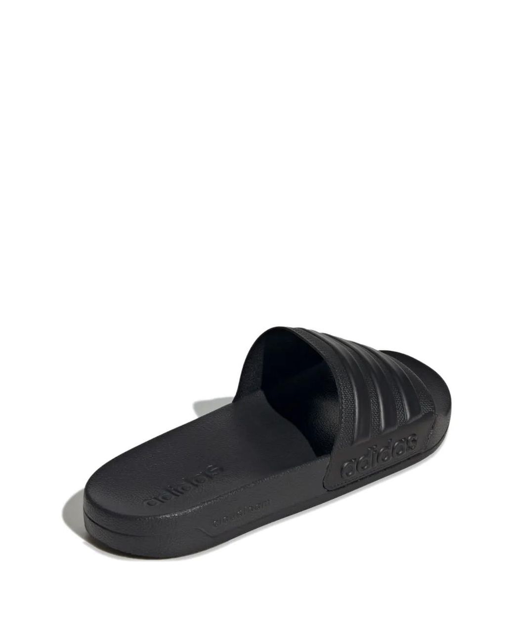 Adidas Black Adilette Striped Slides