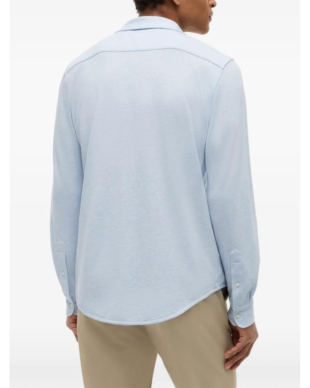 Tommy Hilfiger Blue Button-Down Long-Sleeve Shirt for men