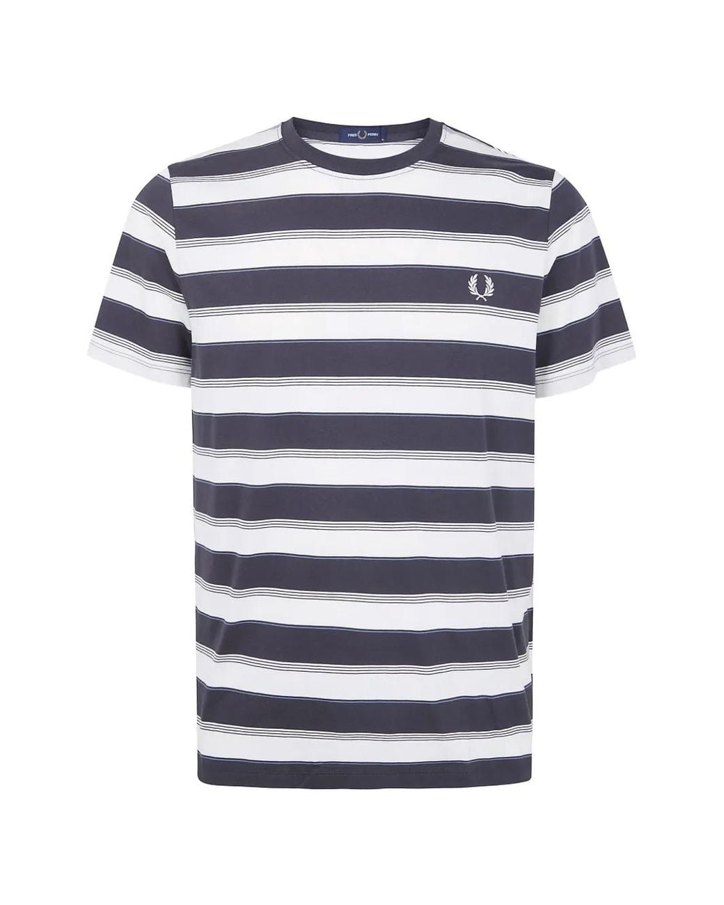 Fred Perry Blue Fine Stripe T-Shirt for men