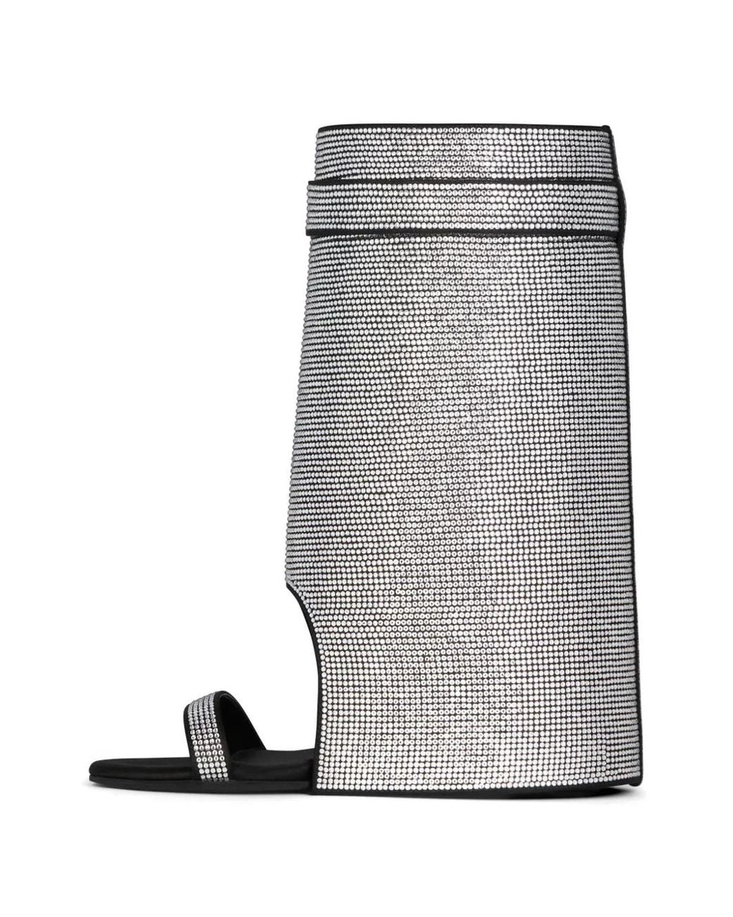 Givenchy White Lock Ankle Sandals