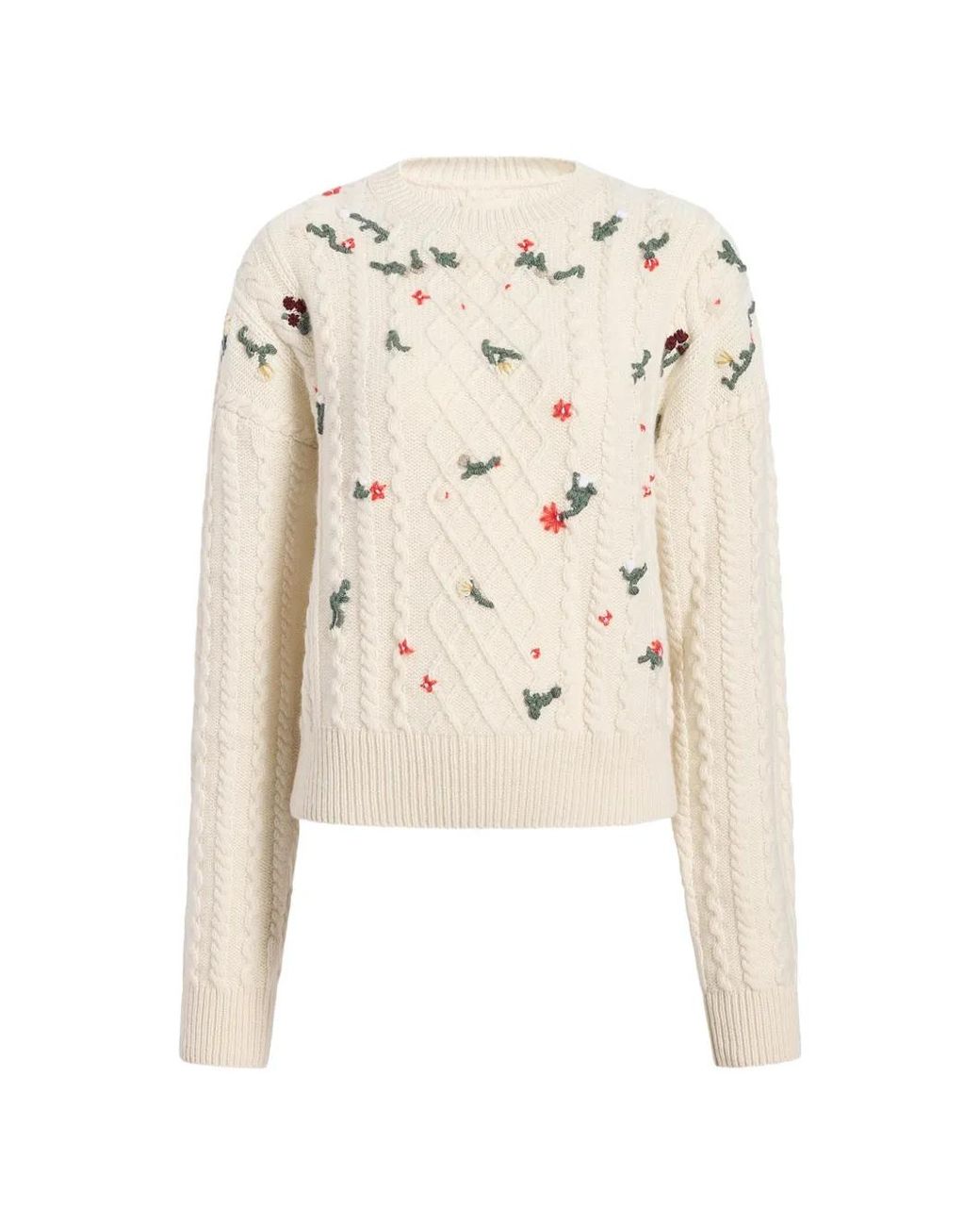 Khaite Natural Elias Embroidery Sweater