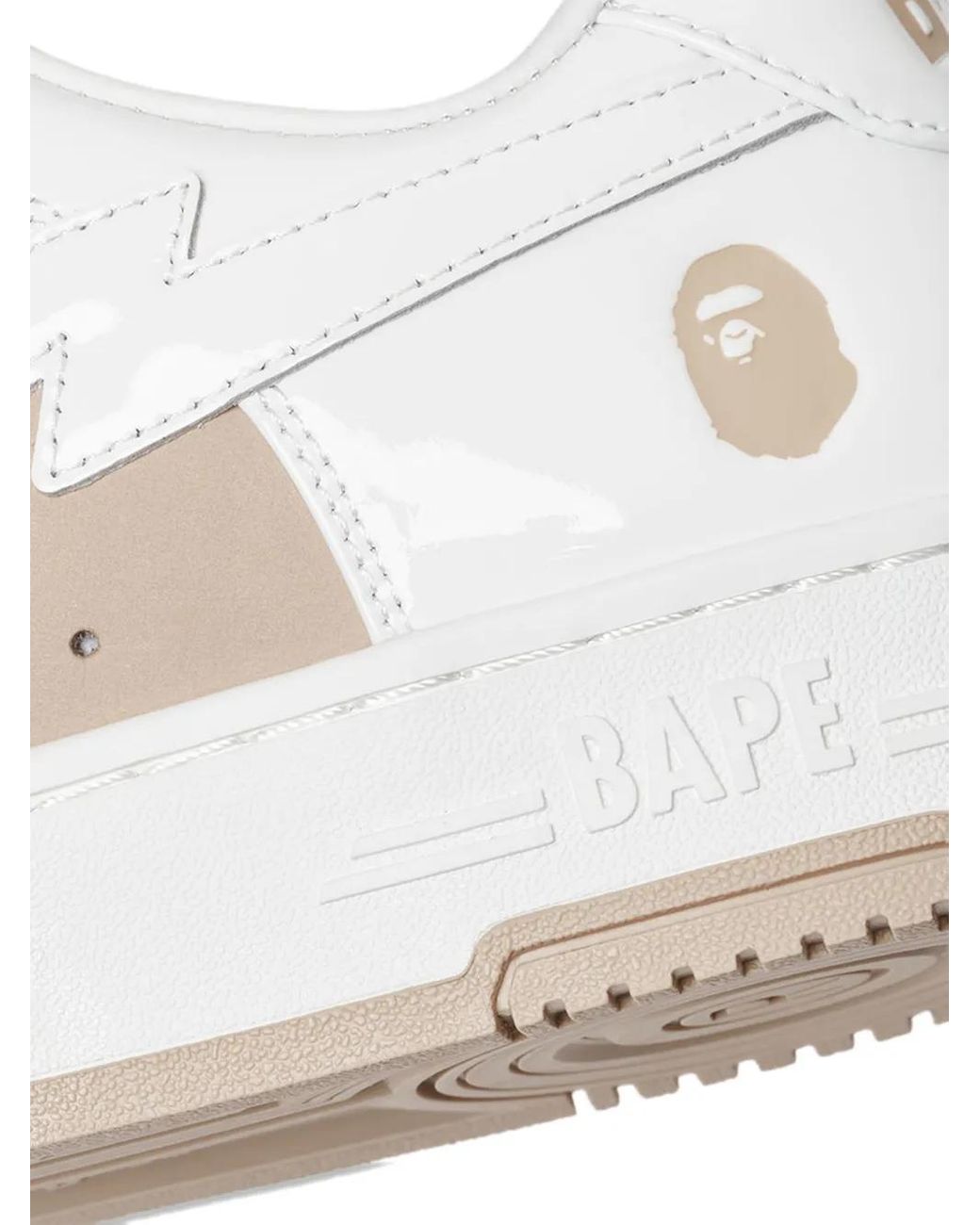 A Bathing Ape Sneakers Mit Stern-Patch in White für Herren