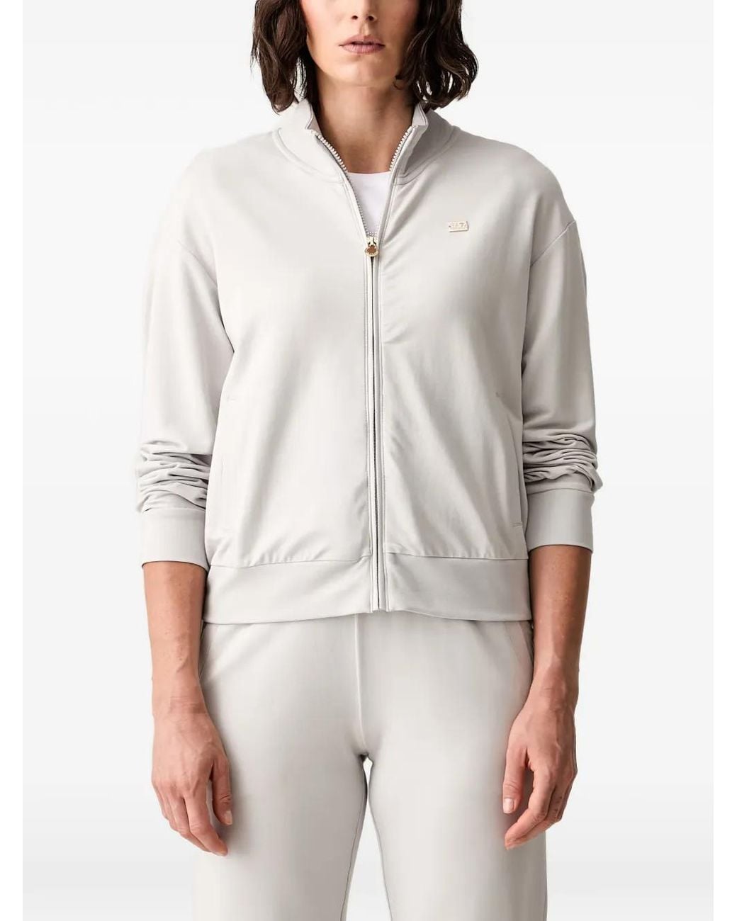 EA7 White Logo-Plaque Tracksuit