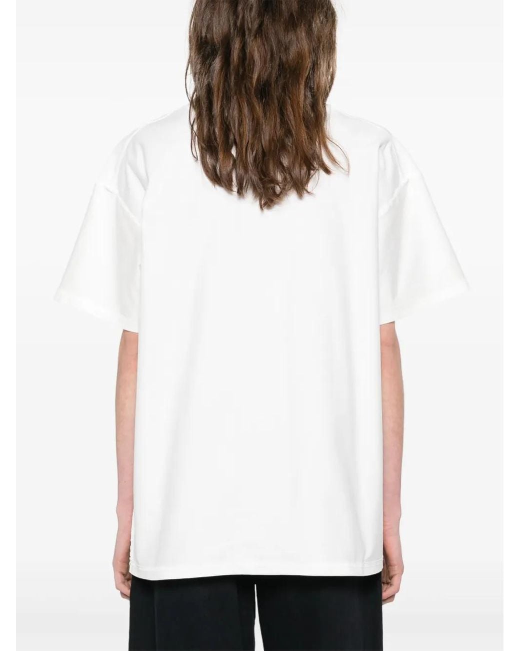 Maison Margiela White Short Sleeved Layered Cotton Shirt
