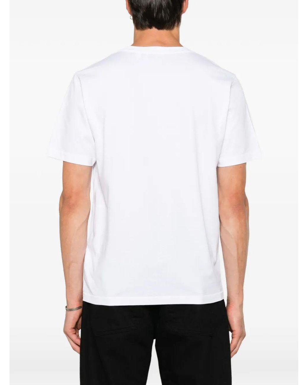 Off-White c/o Virgil Abloh White Logo-Embroidered Cotton T-Shirt for men