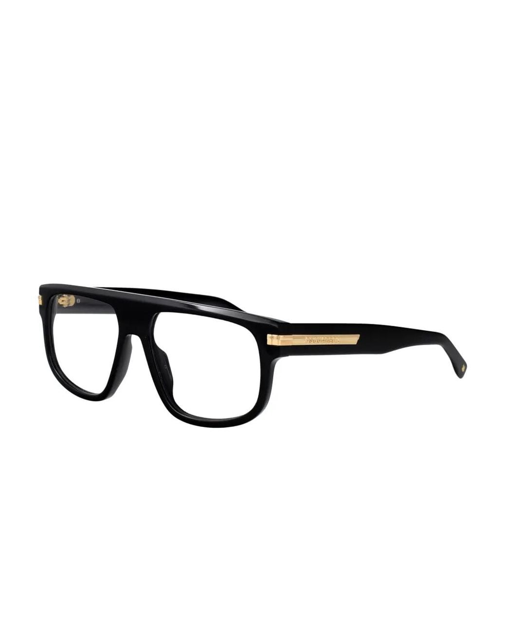 DSquared² Black Square-Frame Glasses for men