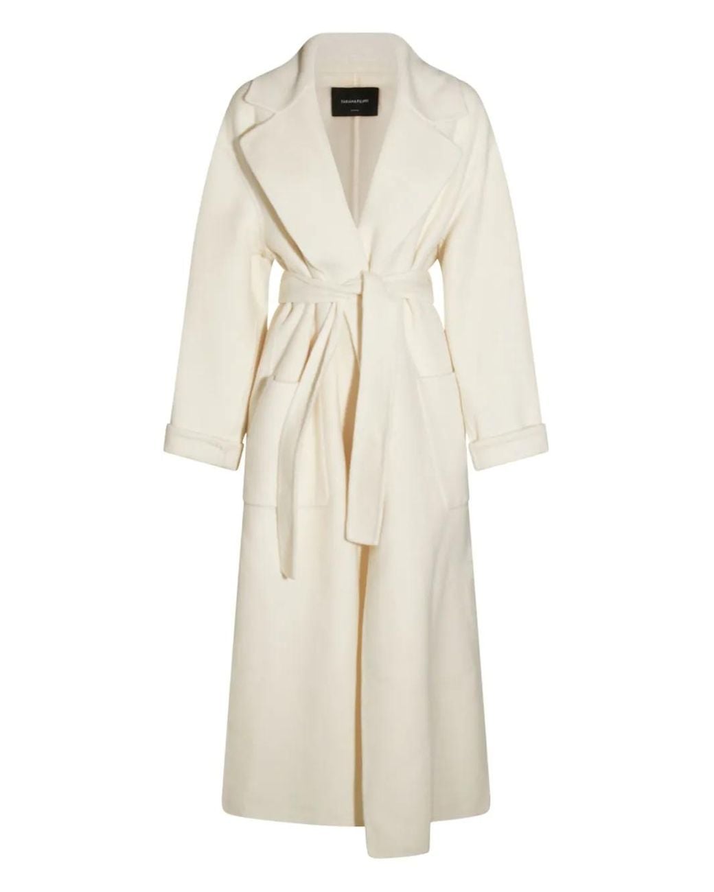 Fabiana Filippi Natural Belted Lapels Coat