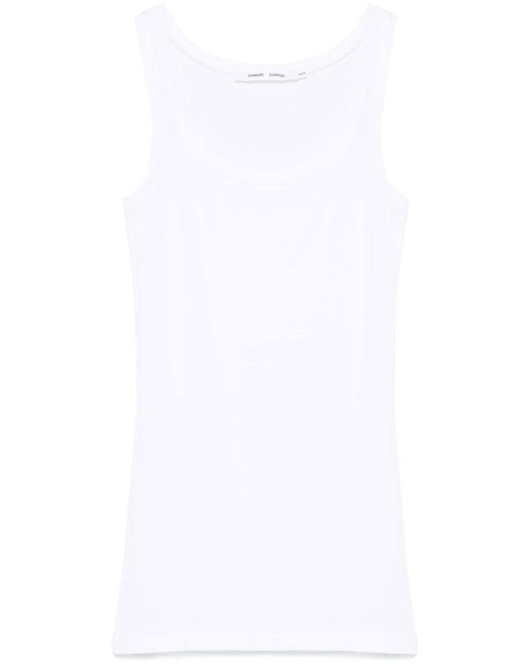 Samsøe & Samsøe Jersey Tanktop in het White