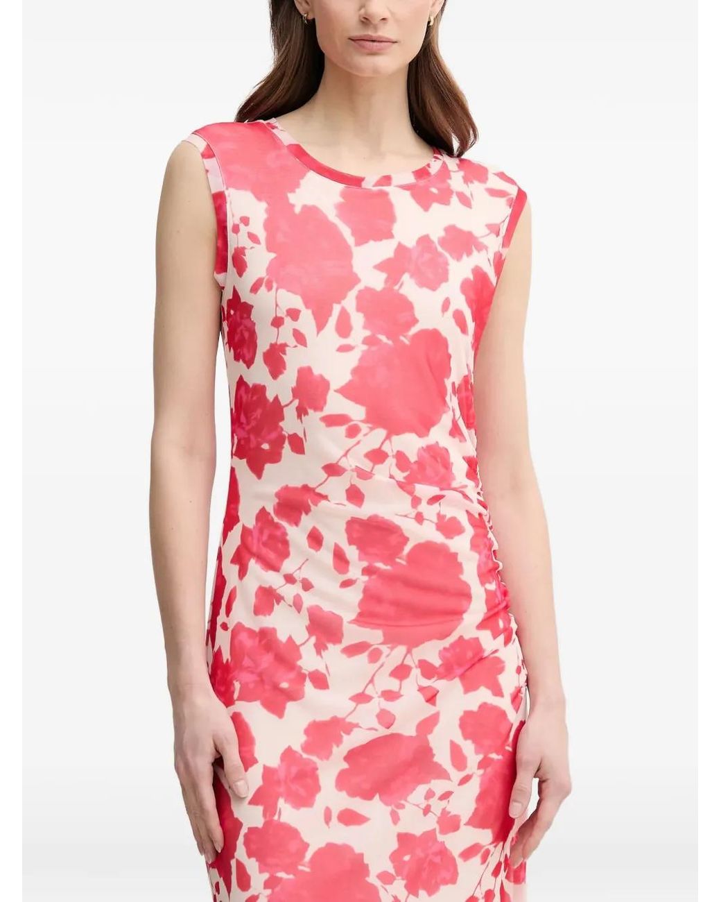 MARC AUREL Floral Gathered Dress