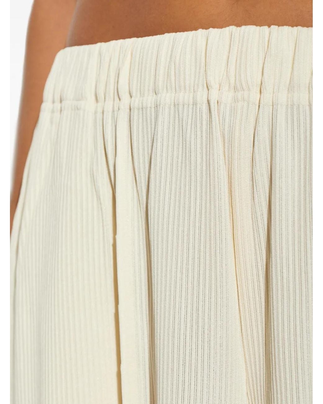 Pleats Please Issey Miyake White A-Poc Pleats Trousers