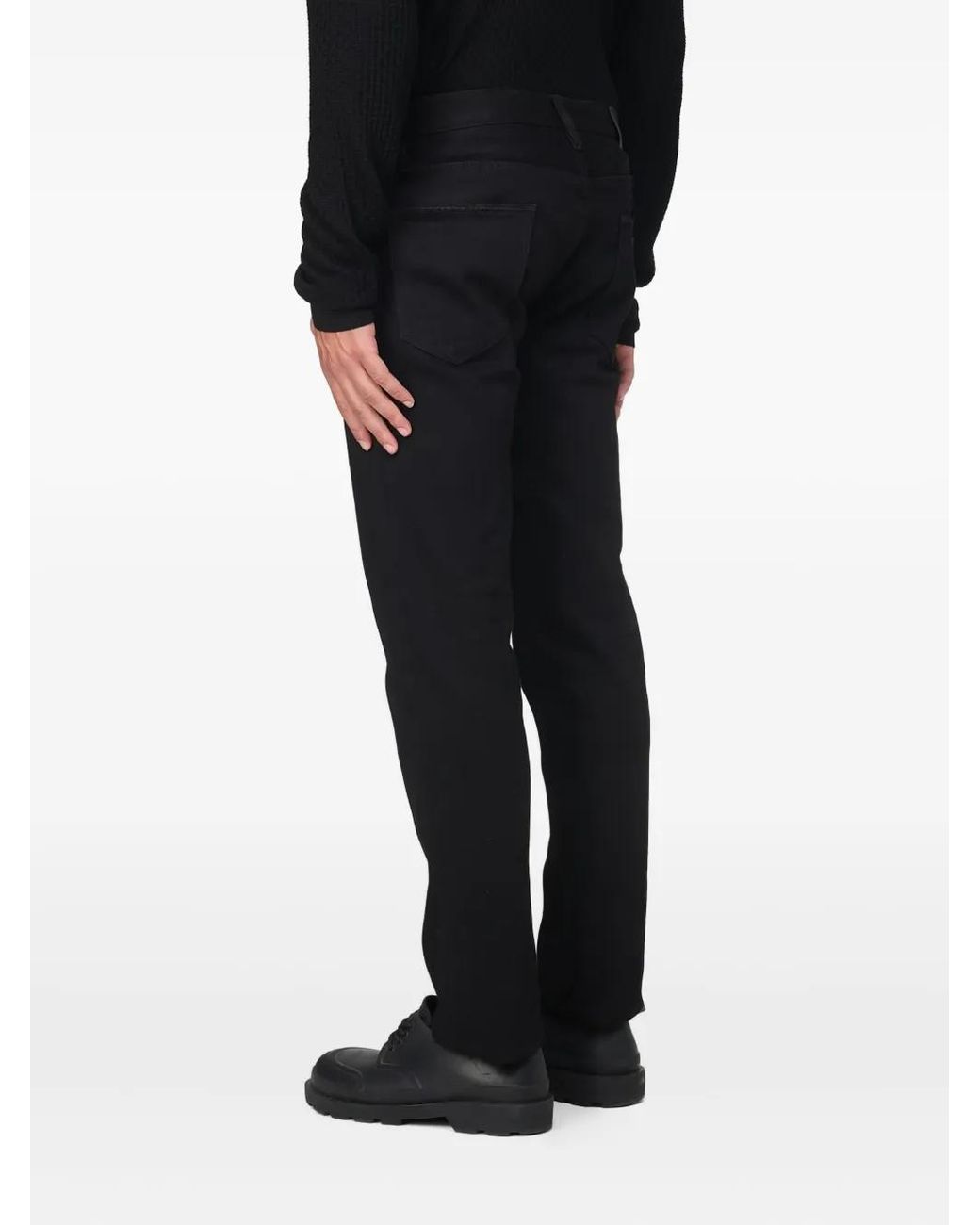 Emporio Armani Black Patch-Pockets Jeans for men