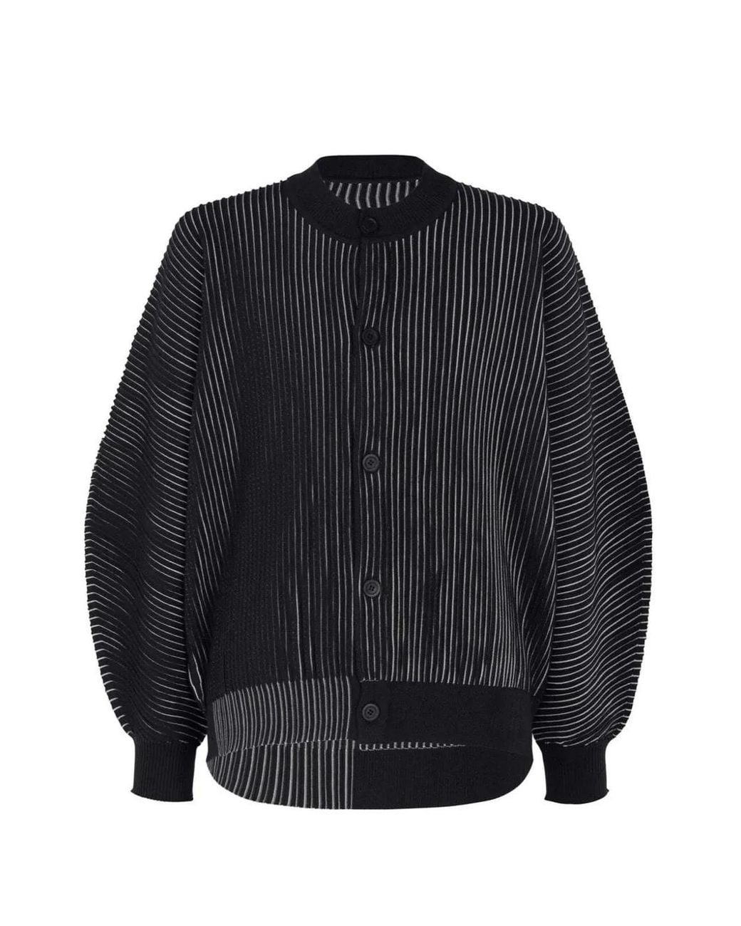 Homme Plissé Issey Miyake Blue In The Shadow Knit Pleated Cardigan for men
