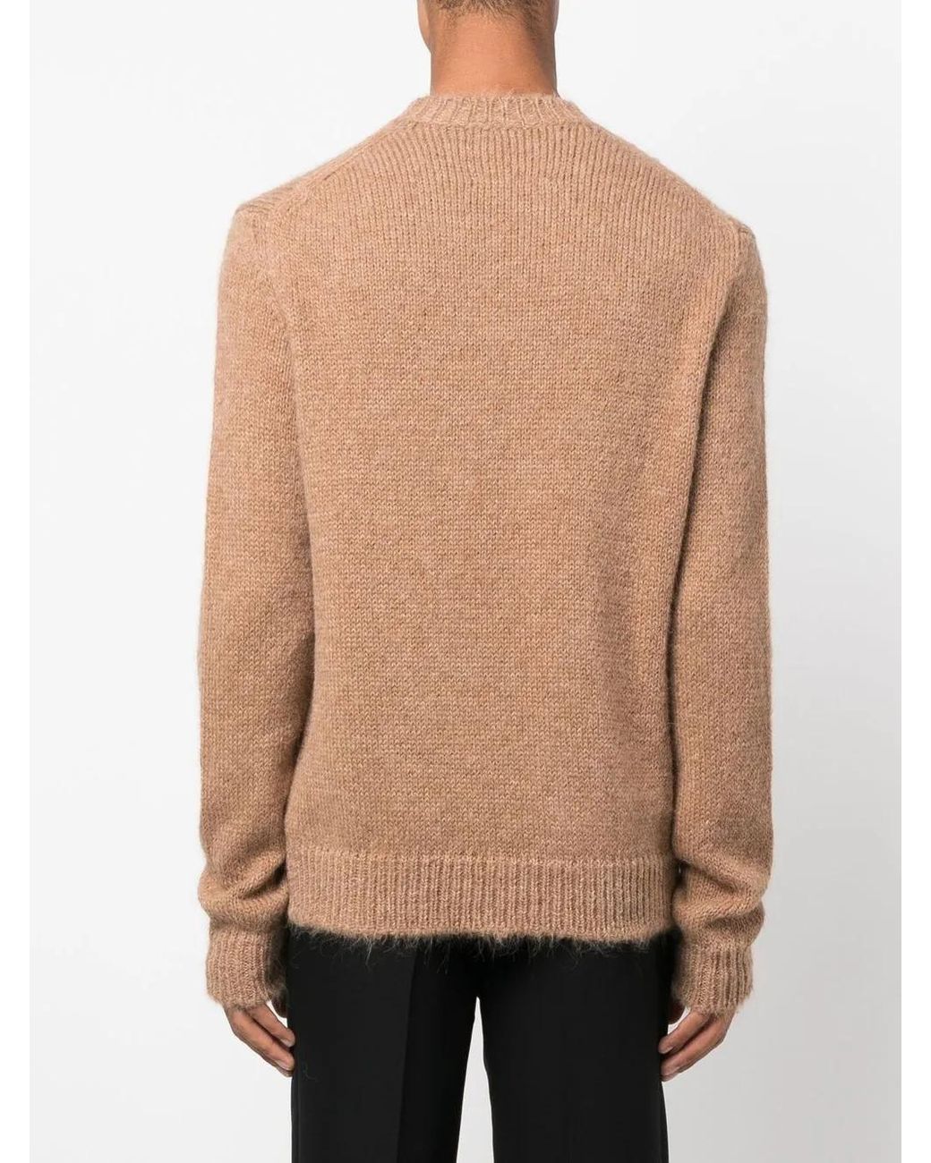 Jil Sander Brown Round-Neck Knit Jumper for men