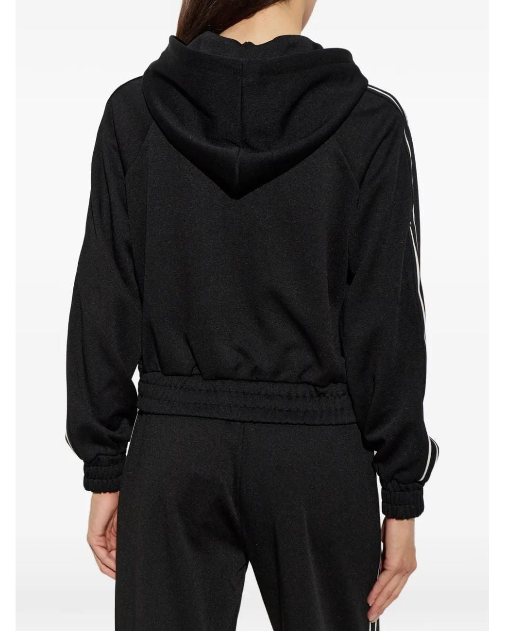 MICHAEL Michael Kors Black Contrast-Trim Zip-Up Hoodie